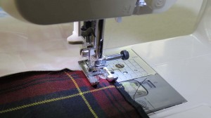 Sewing two strips together