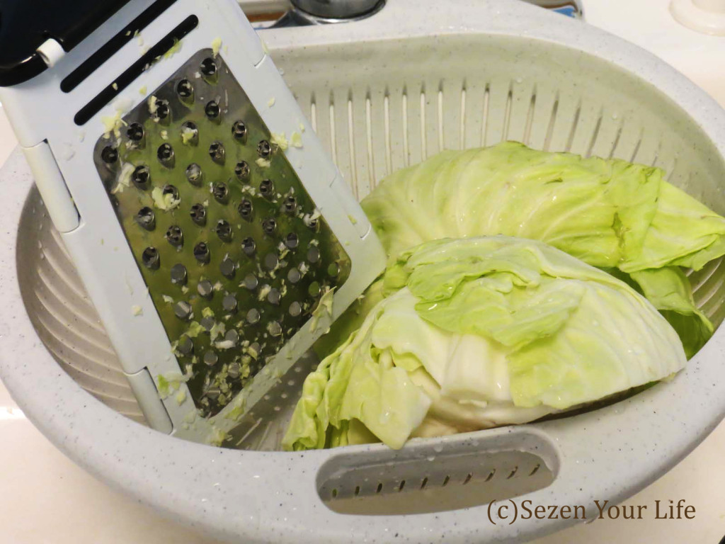 Shredding Cabbage for cabbage burgers