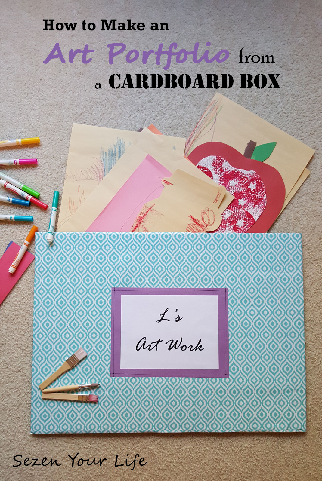 How to Make an Art Portfolio from a Cardboard Box