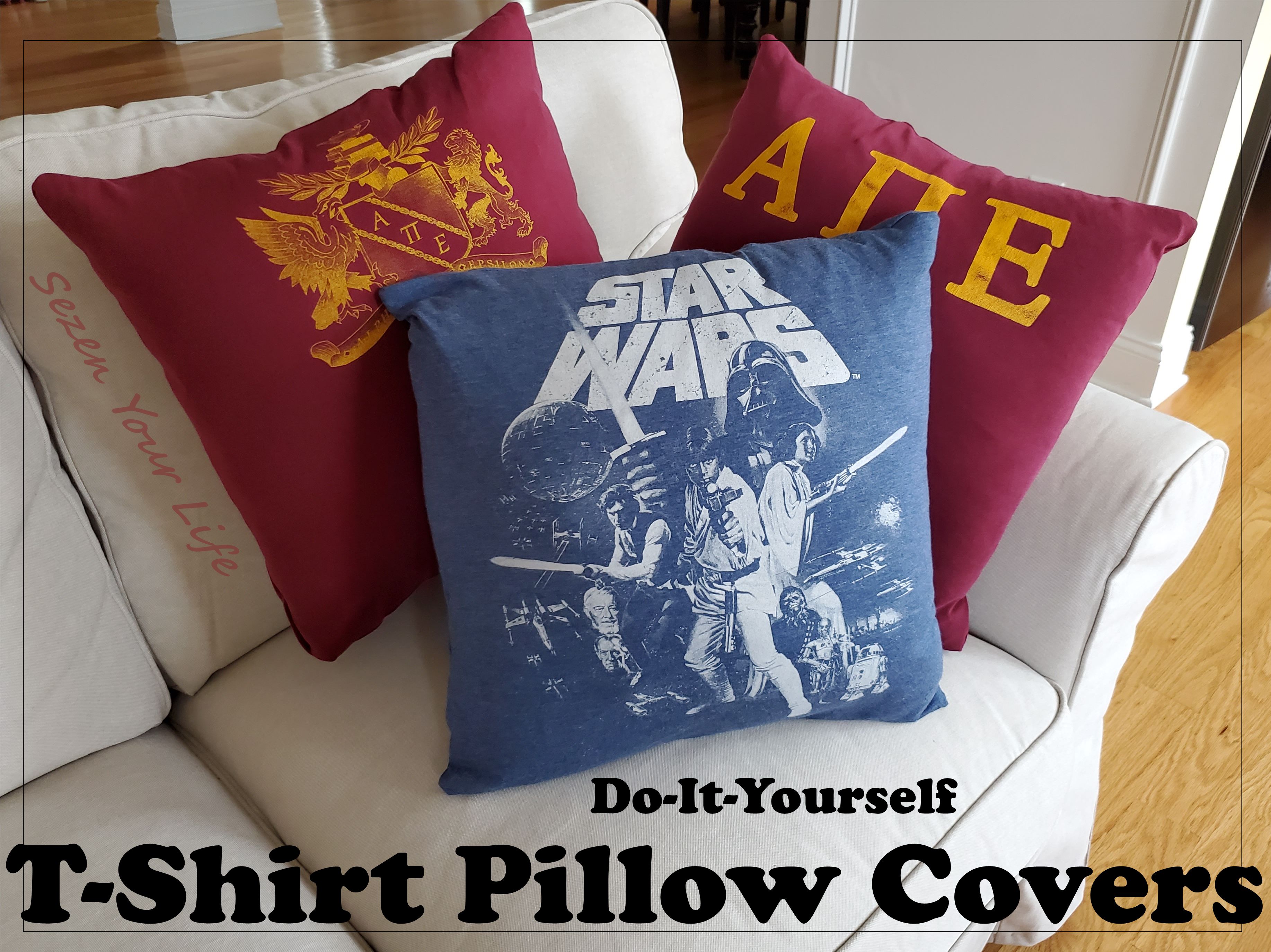 making pillows out of old shirts